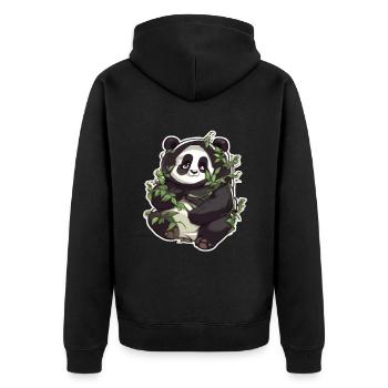 Panda Pandas Panda Bébé Panda Animal Animaux - Veste à capuche bio Premium Unisexe - noir - Dos - Nico (187cm)