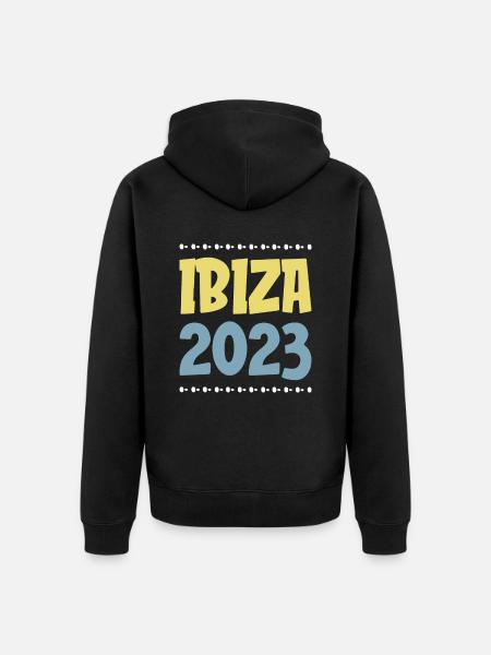 Ibiza 2023 - Unisex Premium Bio Zip Hoodie - Schwarz