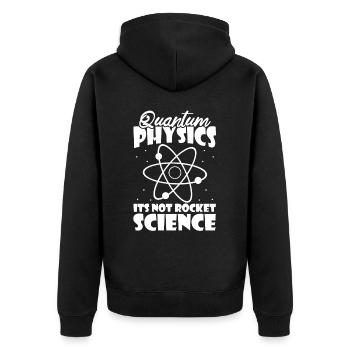 Physique Physiciens Physique quantique - Veste à capuche bio Premium Unisexe - noir - Dos - Nico (187cm)