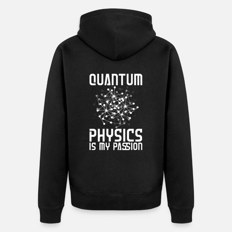 Physics Phykes Devotion Quantum Physics - Unisex Premium Organic Zip Hoodie - black