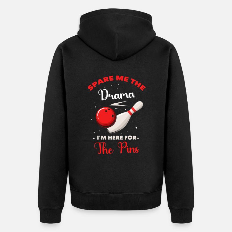 Bowling de rechange - Veste à capuche bio Premium Unisexe - noir