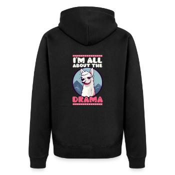 Schauspieler Alles über das Drama - Unisex Premium Bio Zip Hoodie - Schwarz - Hinten - Nico (187cm)