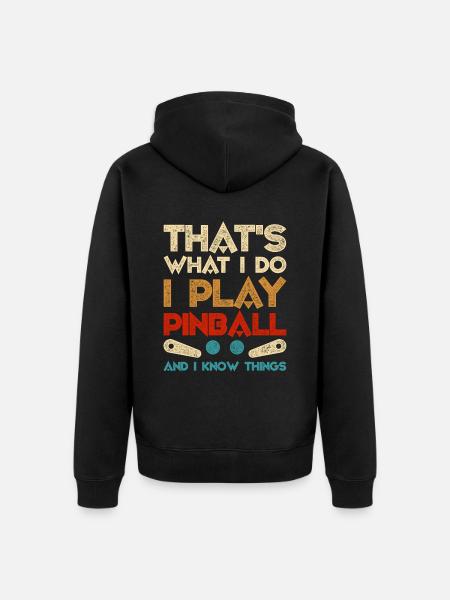 Pinball pinball player - Unisex Premium Organic Zip Hoodie - black