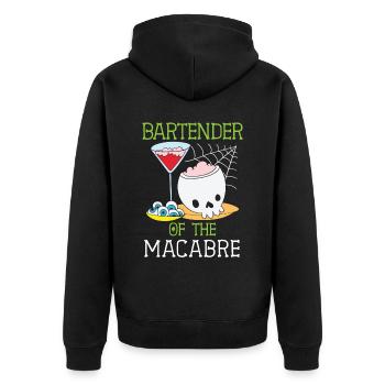 Barman du macabre barman Halloween - Veste à capuche bio Premium Unisexe - noir - Dos - Nico (187cm)