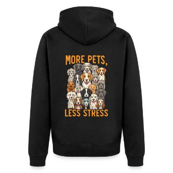 Pet Sitting Pet Lover Dog Walking Dog Sitter - Unisex Premium Organic Zip Hoodie - black - Back - Nico (187cm)