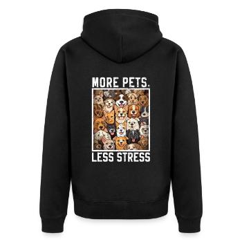 Pet Sitting Pet Lover Dog Walking Dog Sitter - Unisex Premium Organic Zip Hoodie - black - Back - Nico (187cm)