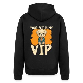 Pet Sitting Pet Lover Dog Walking Dog Sitter - Unisex Premium Organic Zip Hoodie - black - Back - Nico (187cm)