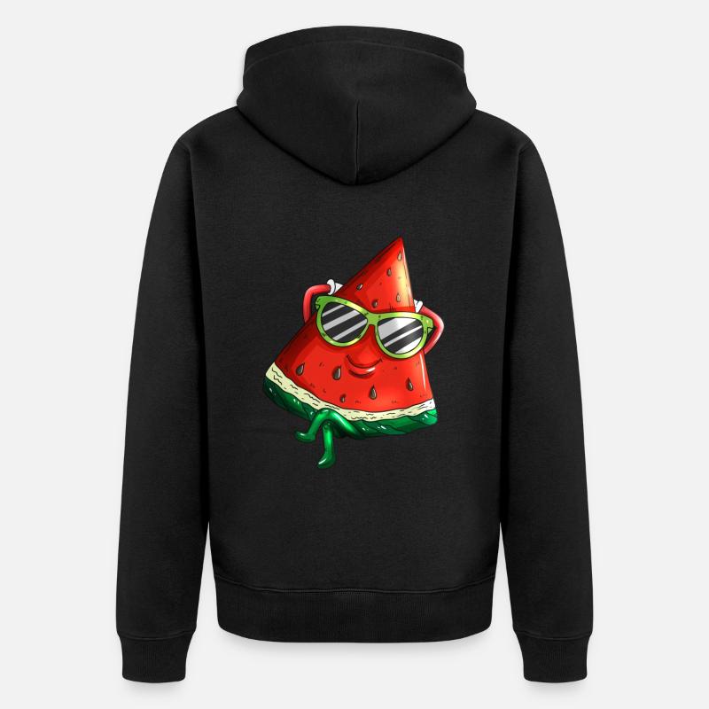 melon beach vacations fruit watermelon - Veste à capuche bio Premium Unisexe - noir