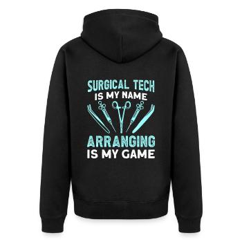 La technologie chirurgicale est mon nom, qui est mon - Veste à capuche bio Premium Unisexe - noir - Dos - Nico (187cm)