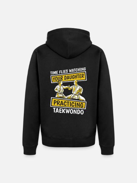 Taekwondo Taekwondo Father - Unisex Premium Organic Zip Hoodie - black