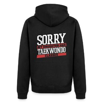 Taekwondo Taekwondo Father - Unisex Premium Organic Zip Hoodie - black - Back - Nico (187cm)