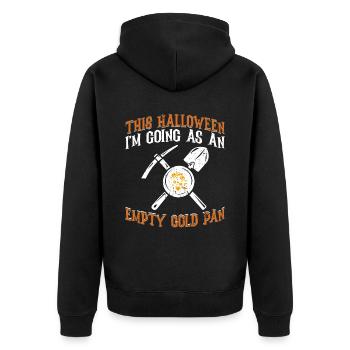 Pour Halloween, j’y vais comme une casserole d’or vide - Veste à capuche bio Premium Unisexe - noir - Dos - Nico (187cm)