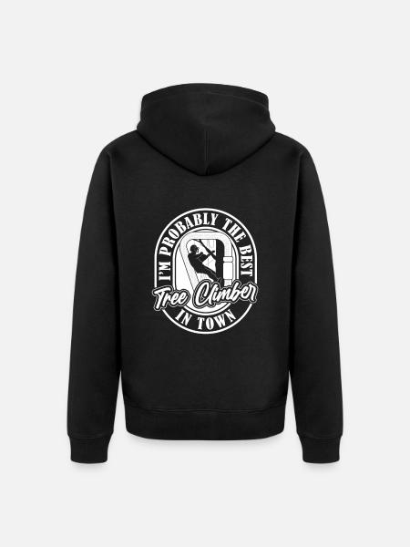 Baumpfleger Baumkletterer Arborist - Unisex Premium Bio Zip Hoodie - Schwarz