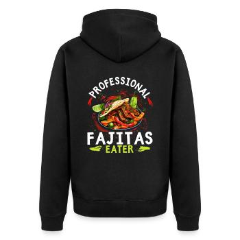 Fajita Tex-mex Cuisine Food Foodie Texas Mexican - Unisex Premium Organic Zip Hoodie - black - Back - Nico (187cm)