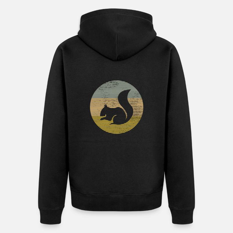 Écureuil - Veste à capuche bio Premium Unisexe - noir