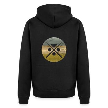 Billiard - Unisex Premium Bio Zip Hoodie - Schwarz - Hinten - Nico (187cm)
