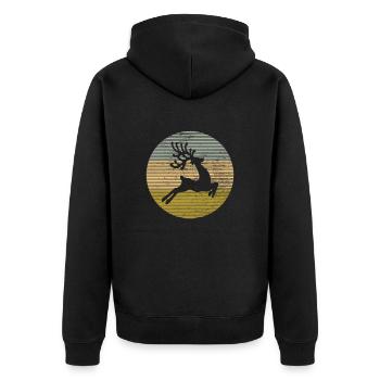 Élan - Veste à capuche bio Premium Unisexe - noir - Dos - Nico (187cm)