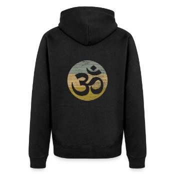 Méditation - Veste à capuche bio Premium Unisexe - noir - Dos - Nico (187cm)