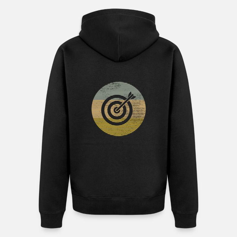 Darts - Unisex Premium Bio Zip Hoodie - Schwarz