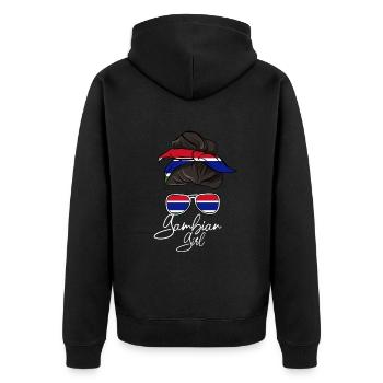 Gambie - Veste à capuche bio Premium Unisexe - noir - Dos - Nico (187cm)