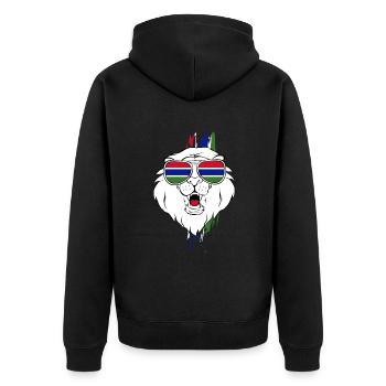 Gambie - Veste à capuche bio Premium Unisexe - noir - Dos - Nico (187cm)