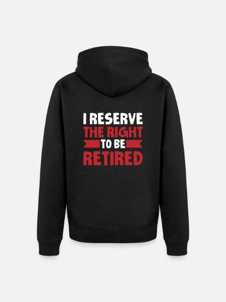 Pensioner pension - Unisex Premium Organic Zip Hoodie - black