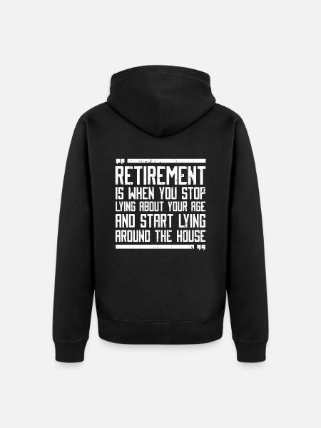 Pensioner pension - Unisex Premium Organic Zip Hoodie - black