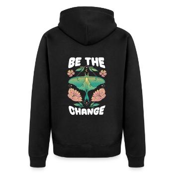 Hobby gardeners garden garden butterflies - Unisex Premium Organic Zip Hoodie - black - Back - Nico (187cm)