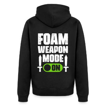 Lustiges Larp Live-Action-Rollenspiel Gamer-Schwer - Unisex Premium Bio Zip Hoodie - Schwarz - Hinten - Nico (187cm)