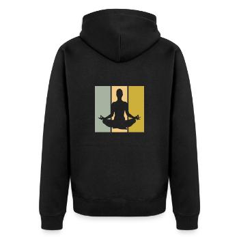 Méditation - Veste à capuche bio Premium Unisexe - noir - Dos - Nico (187cm)