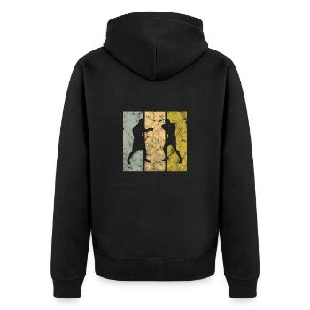 Boxe - Veste à capuche bio Premium Unisexe - noir - Dos - Nico (187cm)
