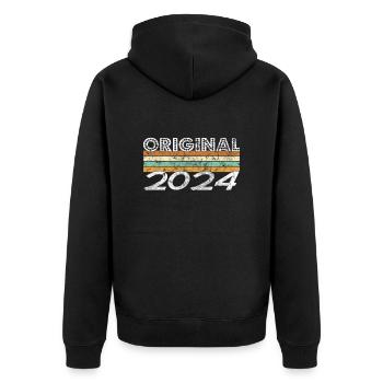 Édition Limitée 2024 - Veste à capuche bio Premium Unisexe - noir - Dos - Nico (187cm)