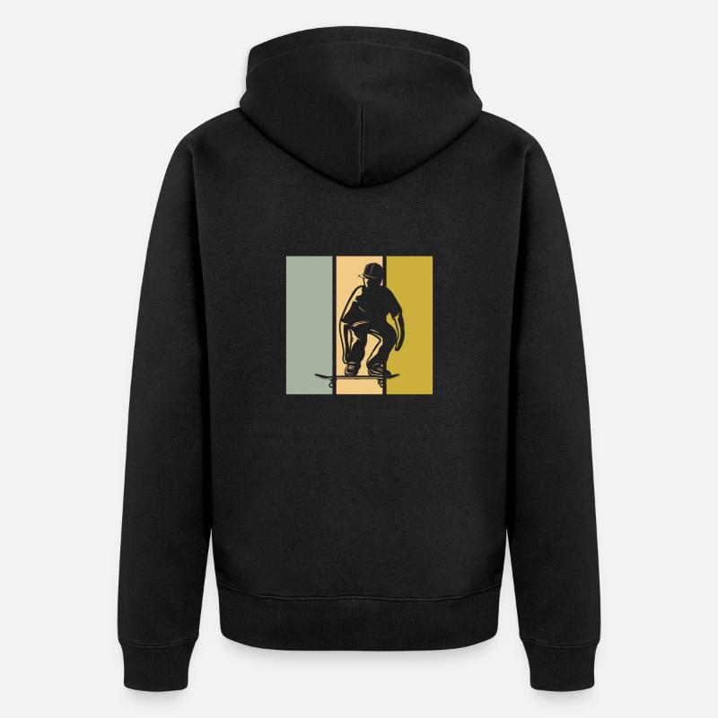 Skating - Unisex Premium Bio Zip Hoodie - Schwarz