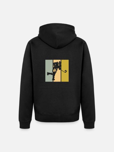 Eishockey - Unisex Premium Bio Zip Hoodie - Schwarz