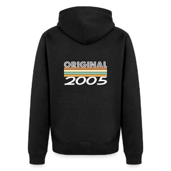 Original 2005 - Veste à capuche bio Premium Unisexe - noir - Dos - Nico (187cm)