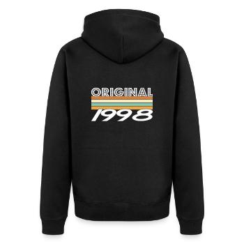 Original 1998 - Veste à capuche bio Premium Unisexe - noir - Dos - Nico (187cm)