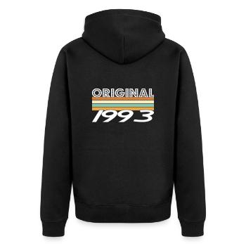 Original 1993 - Veste à capuche bio Premium Unisexe - noir - Dos - Nico (187cm)