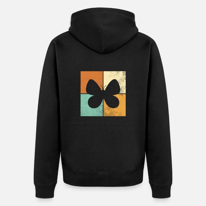 Papillon - Veste à capuche bio Premium Unisexe - noir