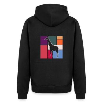 Girafe - Veste à capuche bio Premium Unisexe - noir - Dos - Nico (187cm)
