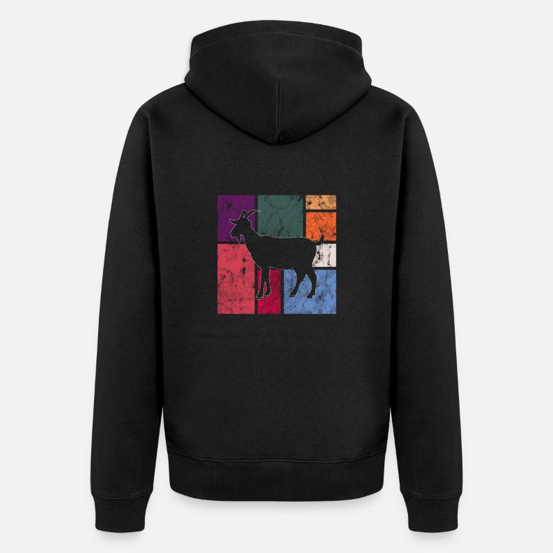 Chèvre - Veste à capuche bio Premium Unisexe - noir