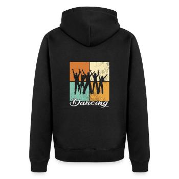 Dance - Unisex Premium Organic Zip Hoodie - black - Back - Nico (187cm)