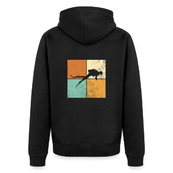 Plonger - Veste à capuche bio Premium Unisexe - noir - Dos - Nico (187cm)