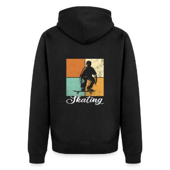 Patinage - Veste à capuche bio Premium Unisexe - noir - Dos - Nico (187cm)