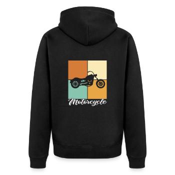 Motocyclette - Veste à capuche bio Premium Unisexe - noir - Dos - Nico (187cm)