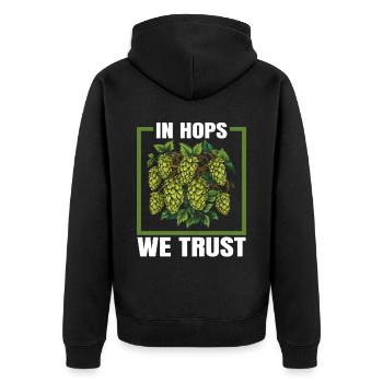 Homebrewing Brewer Beer Making Craft Beer Homebrew - Unisex Premium Organic Zip Hoodie - black - Back - Nico (187cm)