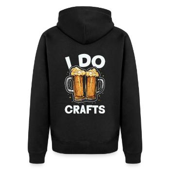 Homebrewing Brewer Beer Making Craft Beer Homebrew - Unisex Premium Organic Zip Hoodie - black - Back - Nico (187cm)
