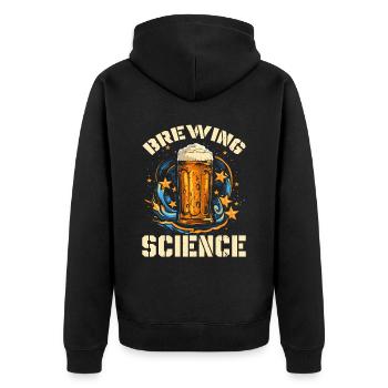 Homebrewing Brewer Beer Making Craft Beer Homebrew - Unisex Premium Organic Zip Hoodie - black - Back - Nico (187cm)