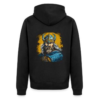 Guerrier viking - Veste à capuche bio Premium Unisexe - noir - Dos - Nico (187cm)