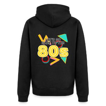 1980 Disco Party 80s 80s - Veste à capuche bio Premium Unisexe - noir - Dos - Nico (187cm)