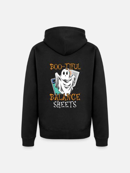Boo-tiful Bilans Comptable Halloween - Veste à capuche bio Premium Unisexe - noir